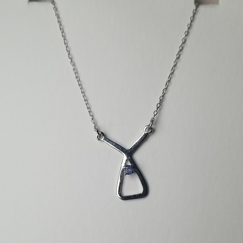 Vintage Coro Necklace With Blue Gemstone